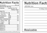 generate a nutrition facts label